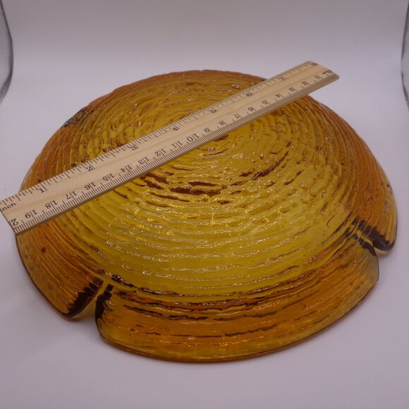 Amber Color Glass Ash Tray - Picture 12 of 12